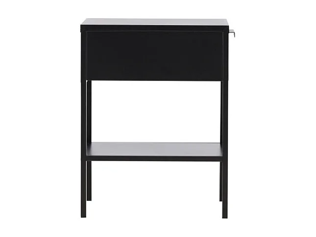 Table de Chevet en Métal "Sacramento" 52cm Noir