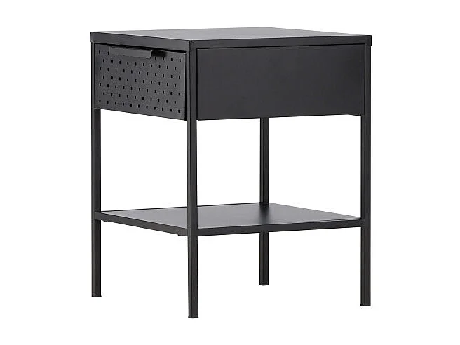 Table de Chevet en Métal "Sacramento" 52cm Noir