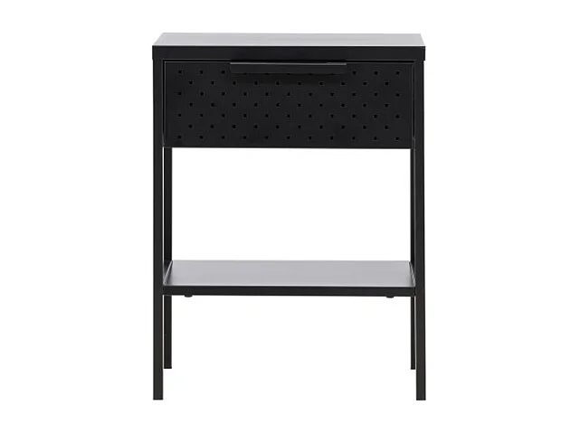 Table de Chevet en Métal "Sacramento" 52cm Noir