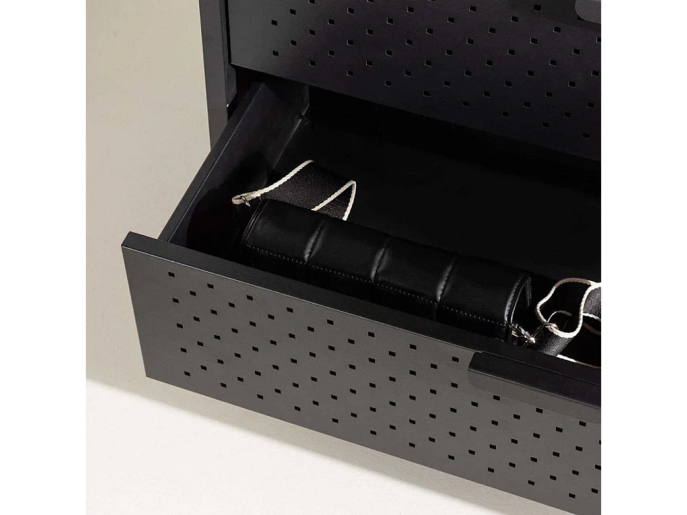 Portant à Vêtements Avec Tiroirs "Malibu" 180cm Noir