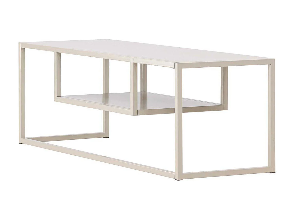 Meuble TV en Métal "Riverside" 120cm Beige