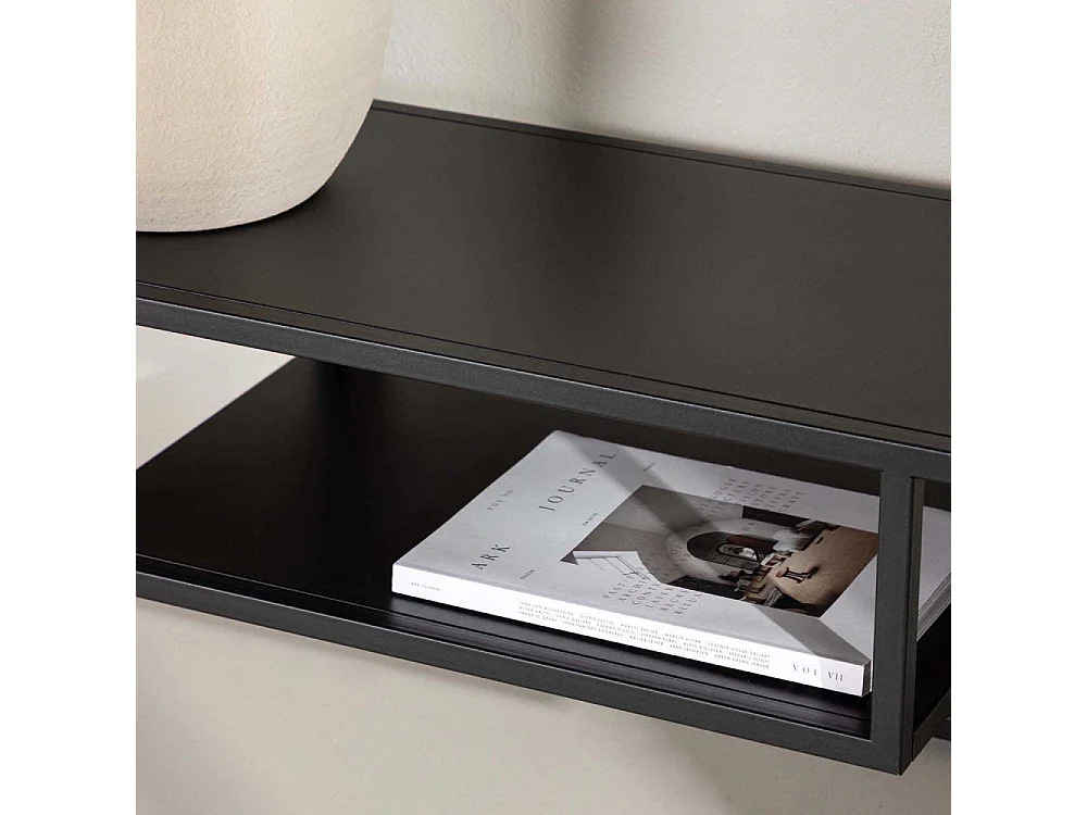 Meuble TV en Métal "Riverside" 120cm Noir