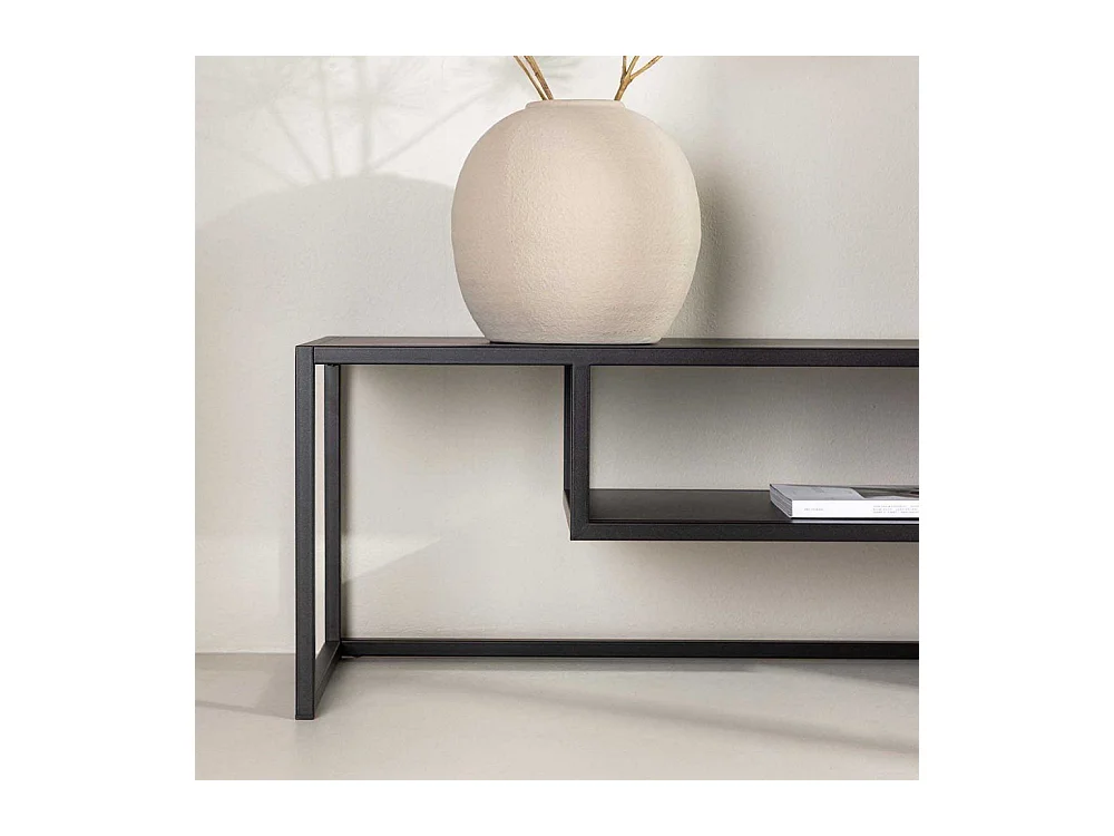 Meuble TV en Métal "Riverside" 120cm Noir