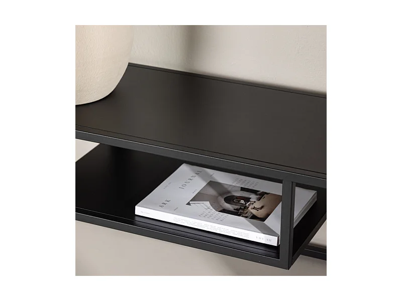 Meuble TV en Métal "Riverside" 120cm Noir