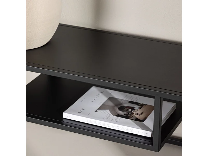 Meuble TV en Métal "Riverside" 120cm Noir