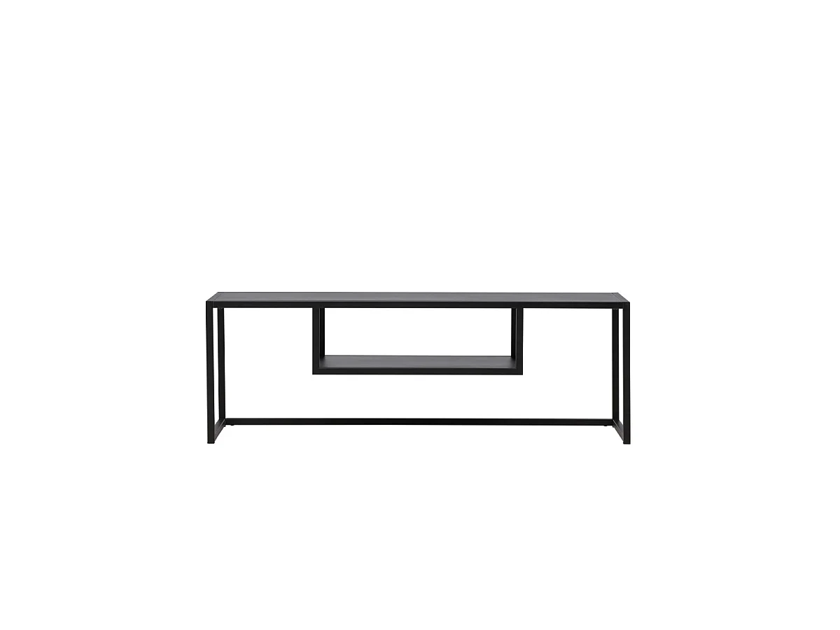 Meuble TV en Métal "Riverside" 120cm Noir