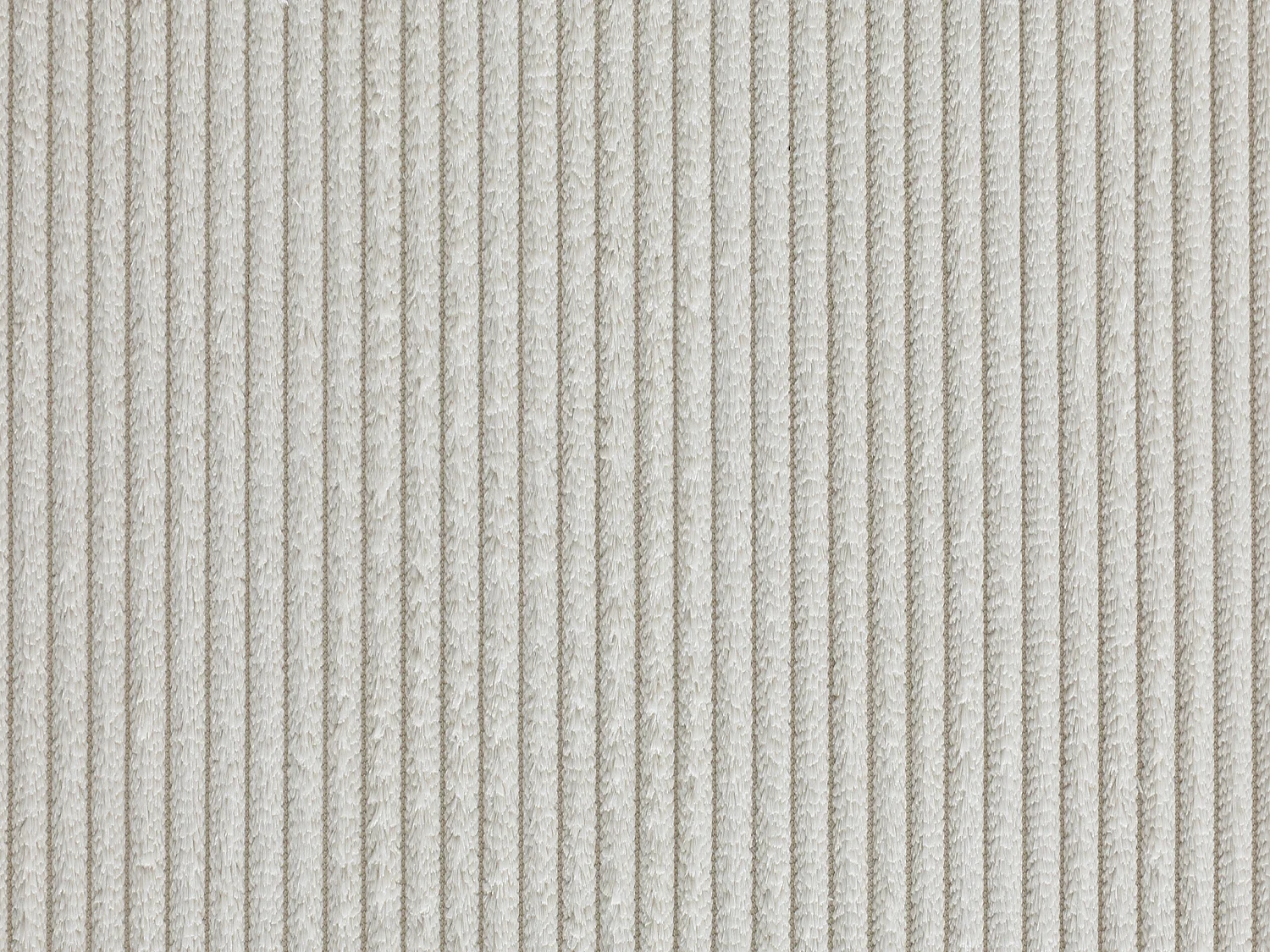 Set van 6 stoelen van ribfluweel en zwart metaal - Crèmewit - ALPALI