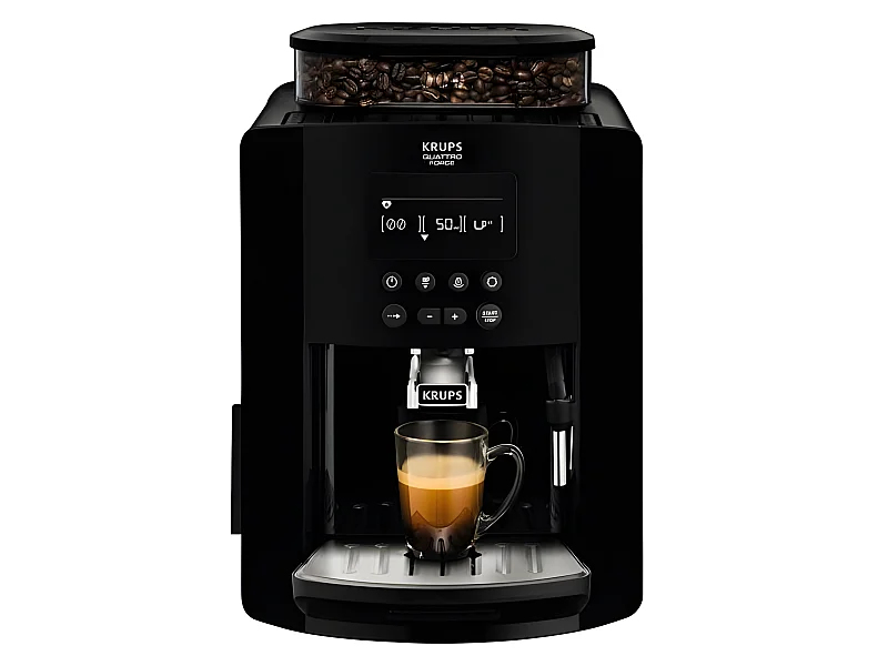 Machine à expresso broyeur Arabica Quattro force noire avec écran LCD