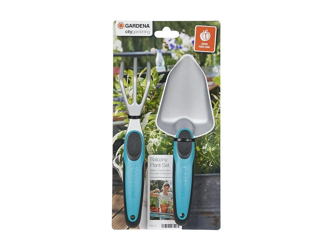 Kleine Gartenwerkzeug-Set für den Balkon - Blumenrechen und Pflanzschaufel