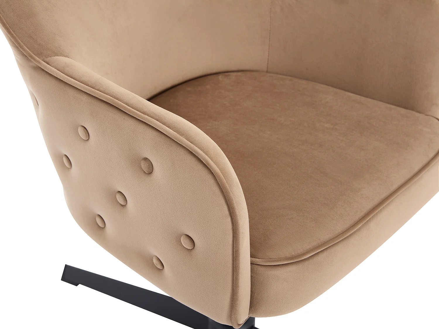 Chaise de bureau - Velours - Beige et noir - CAPULI de Pascal Morabito