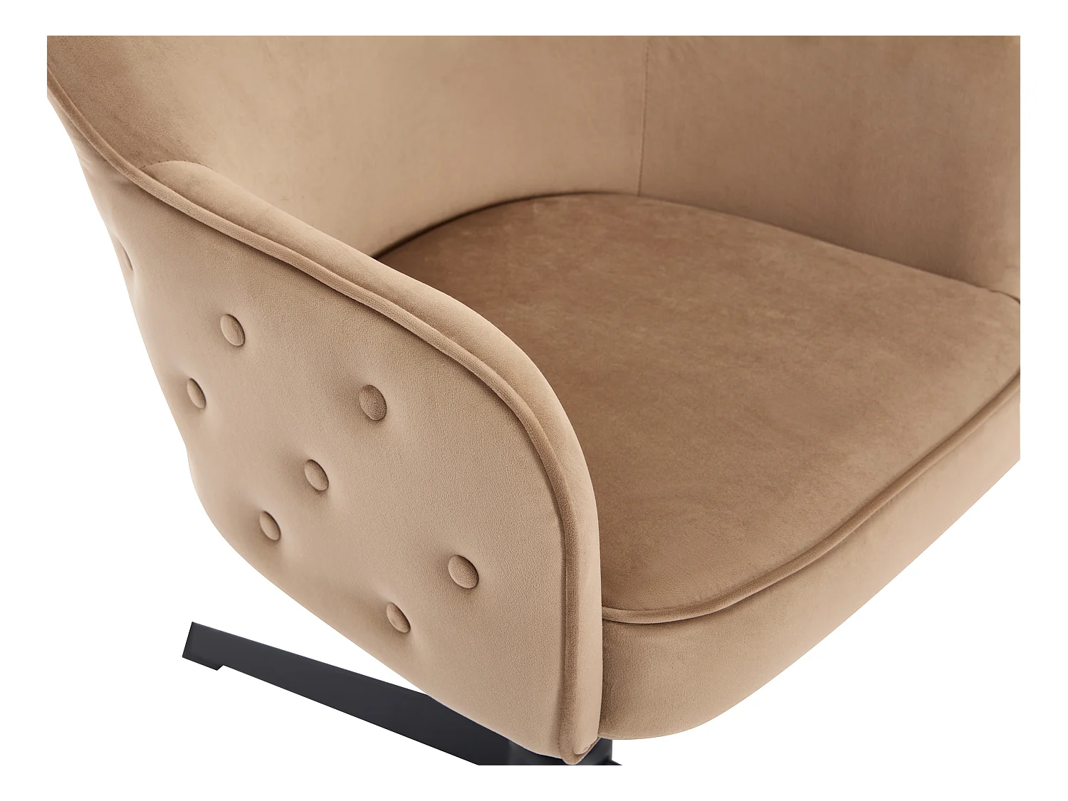 Silla de oficina - Terciopelo - Beige y negro - CAPULI de Pascal Morabito