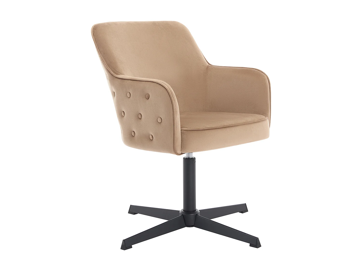Chaise de bureau - Velours - Beige et noir - CAPULI de Pascal Morabito