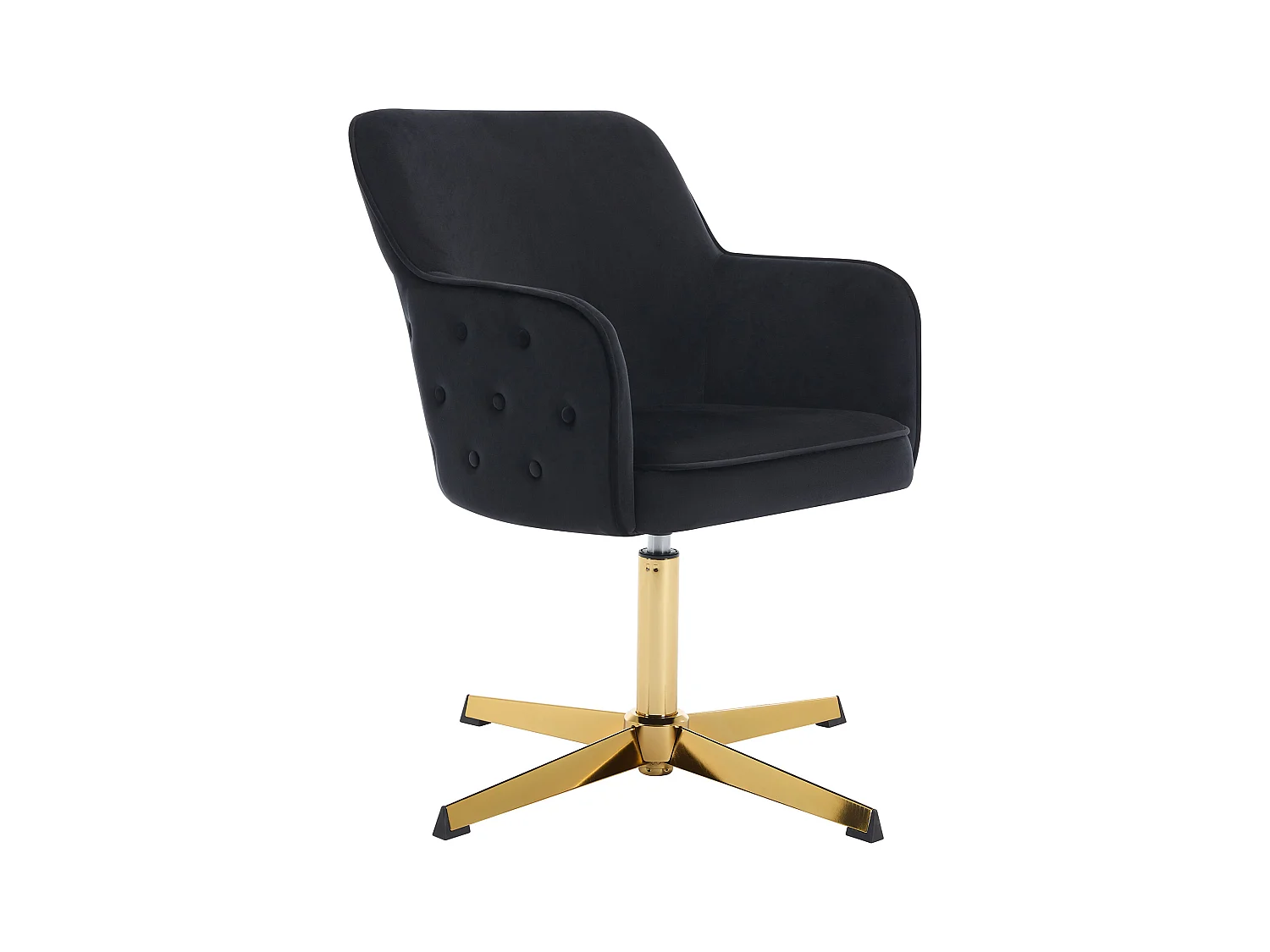 Silla de oficina - Terciopelo - Negro y dorado - CAPULI de Pascal Morabito