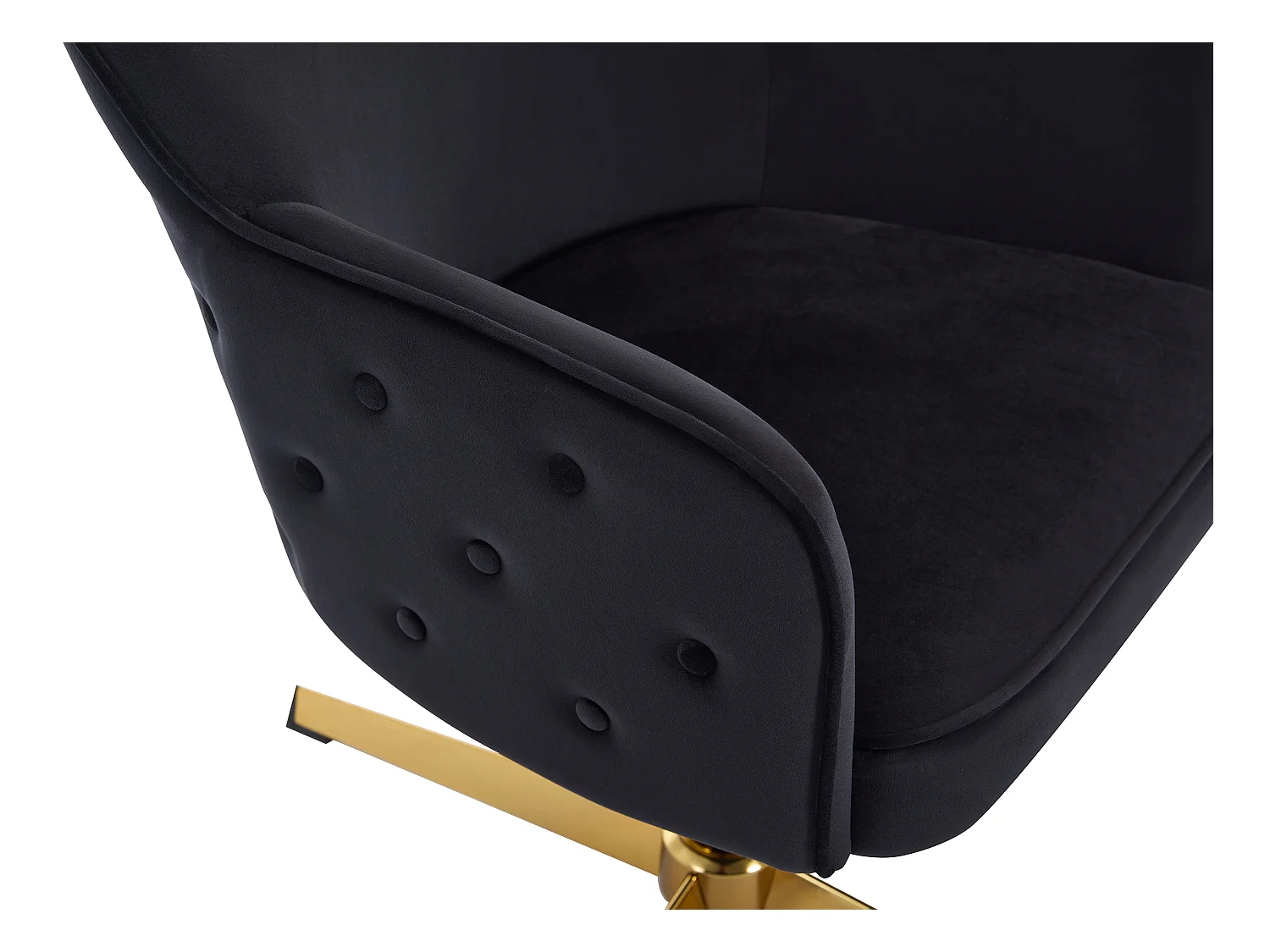 Silla de oficina - Terciopelo - Negro y dorado - CAPULI de Pascal Morabito