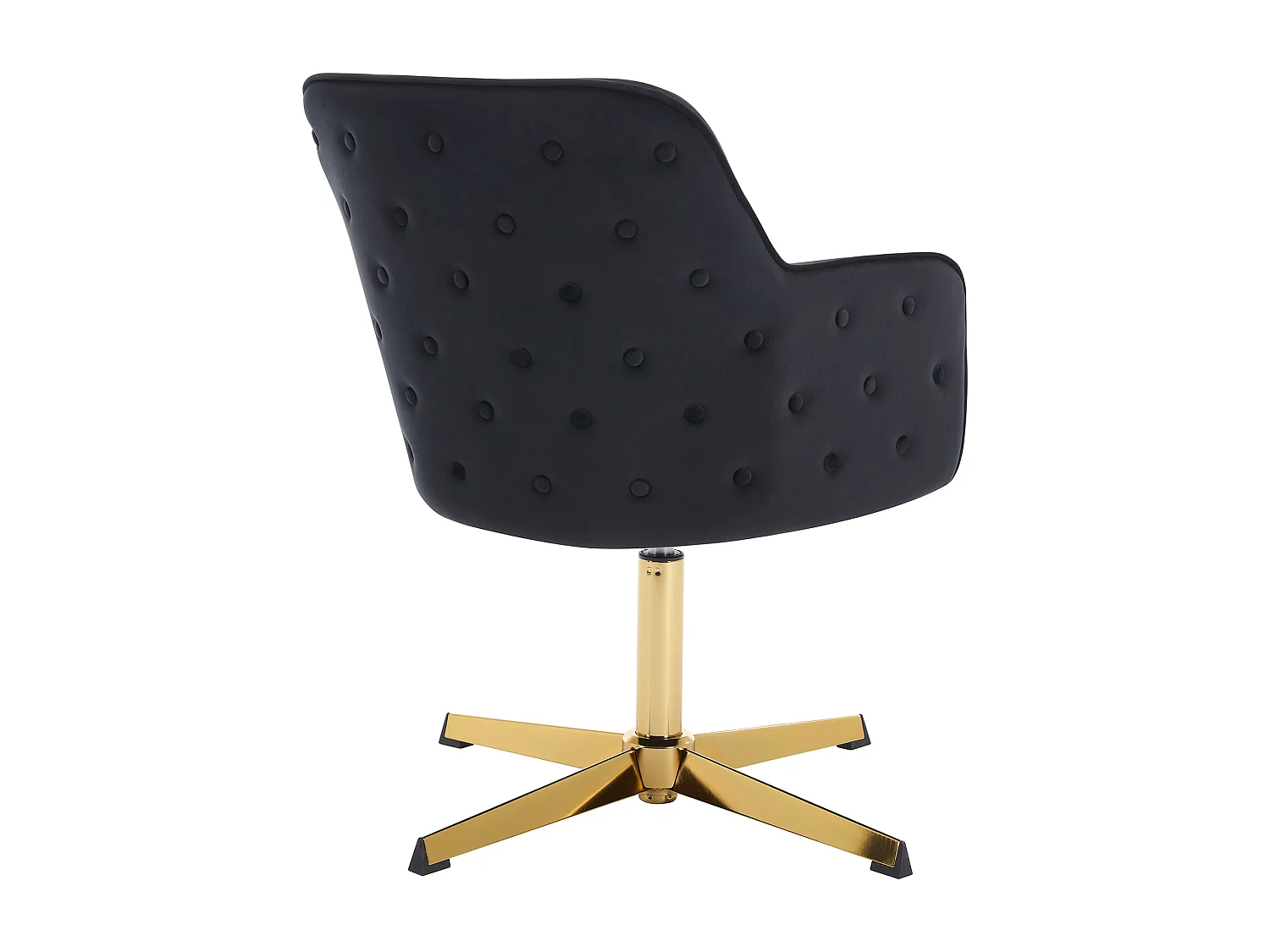 Chaise de bureau - Velours - Noir et doré - CAPULI de Pascal Morabito