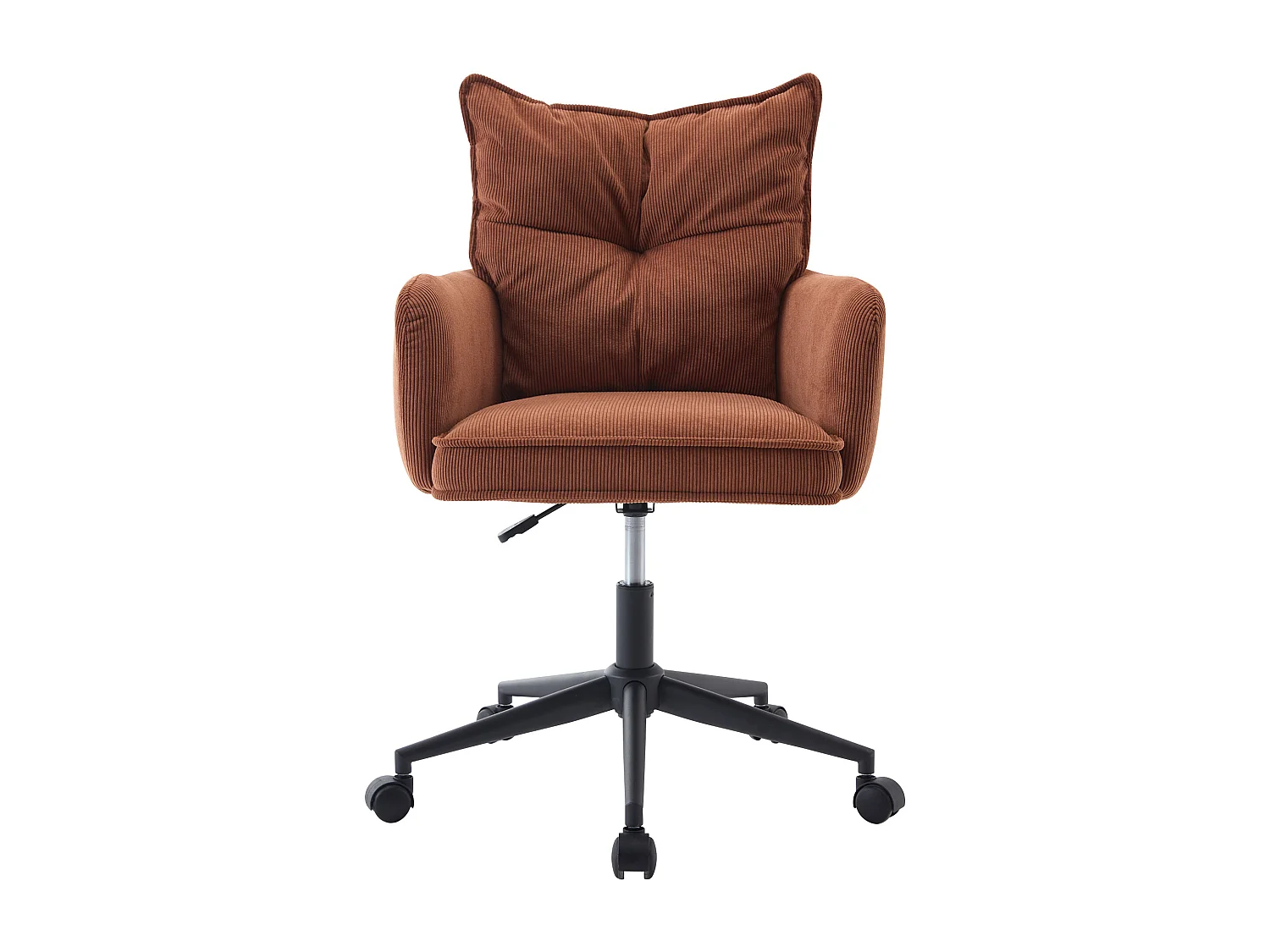 Silla de escritorio - pana - Terracota y negro - Altura ajustable - BATARU de Pascal Morabito