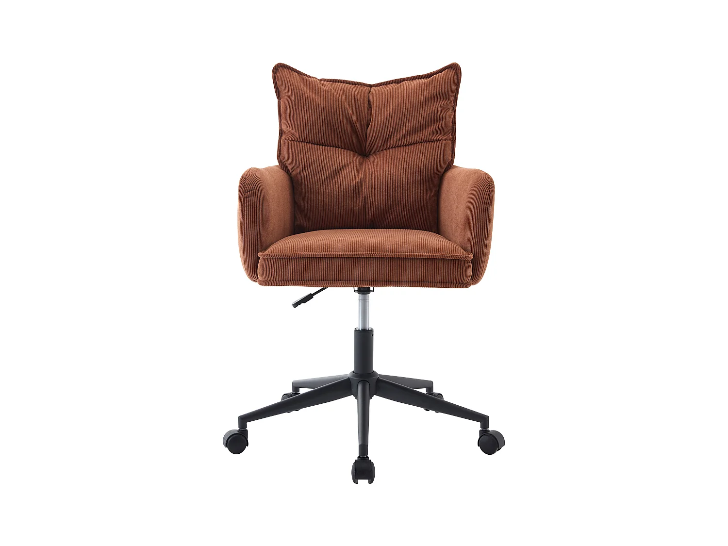 Sedia da ufficio Velluto a coste Terracotta e Nero Altezza regolabile - BATARU di PASCAL MORABITO