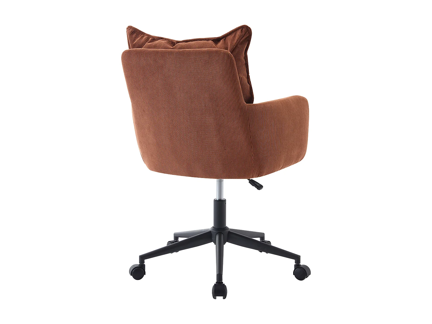 Bürostuhl höhenverstellbar - Cord - Terracotta & Schwarz - BATARU von Pascal Morabito