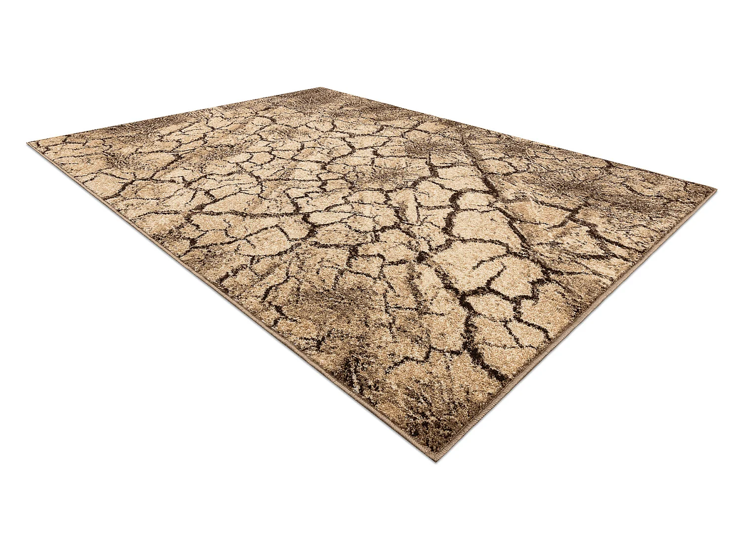 Tapijt KARMEL Terra gebarsten grond noot  160x220 cm