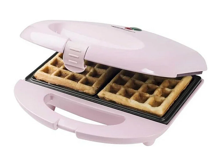 BESTRON ASW401P - Gaufrier au design retro pour des gaufres de Bruxelles, Sweet Dreams, Pour 2 gaufres, 700 W, Rose