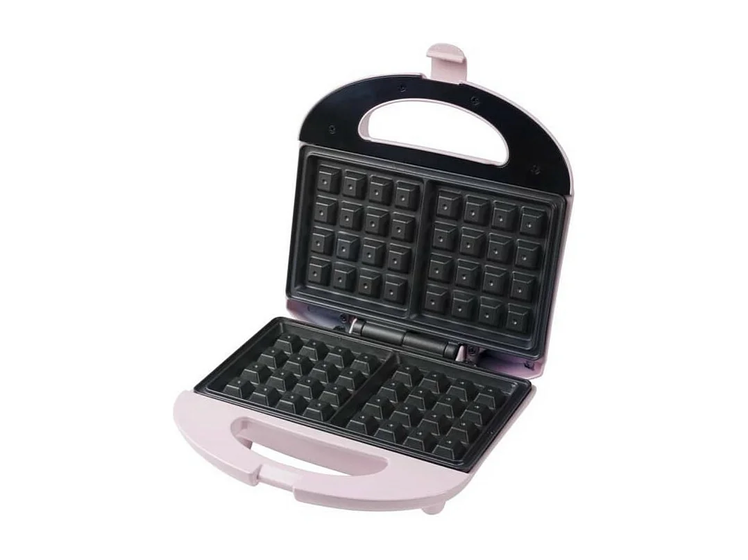 BESTRON ASW401P - Gaufrier au design retro pour des gaufres de Bruxelles, Sweet Dreams, Pour 2 gaufres, 700 W, Rose