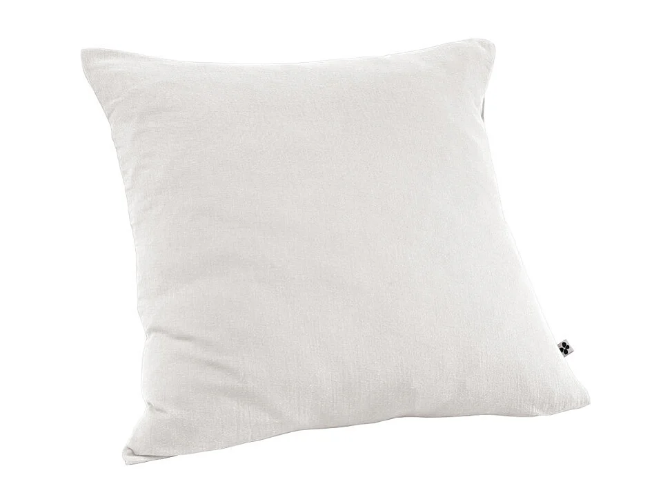 Lot 2 taies d'oreillers 60x60 cm double gaze de coton blanc - PEPA 1