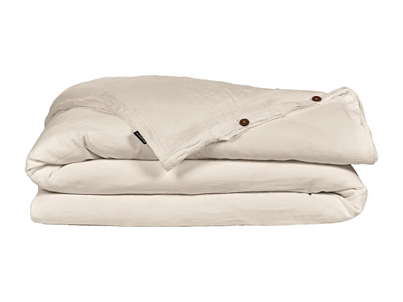 Housse de couette gaze de coton double 220 x 240 cm écru - PEPA 3