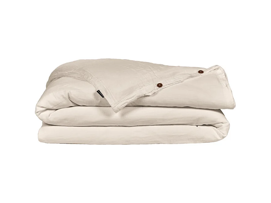 Housse de couette gaze de coton double 220 x 240 cm écru - PEPA 3