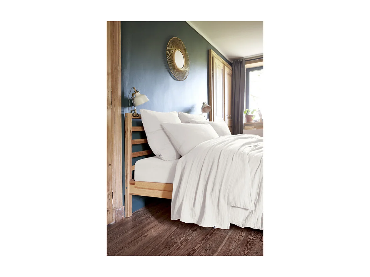 Housse de couette gaze de coton double 240 x 260 cm blanc - PEPA 4