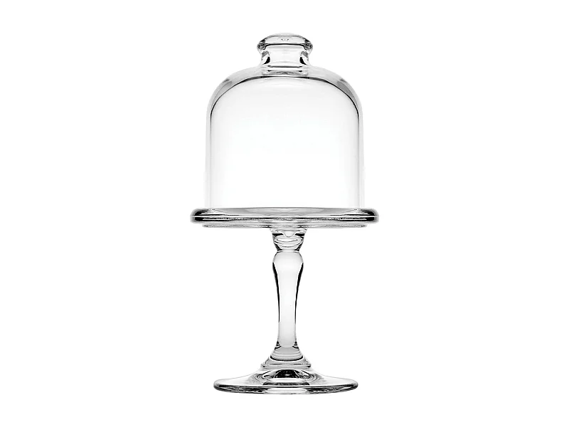 Plat mini à pâtisserie avec cloche 10 cm (lot de 2)