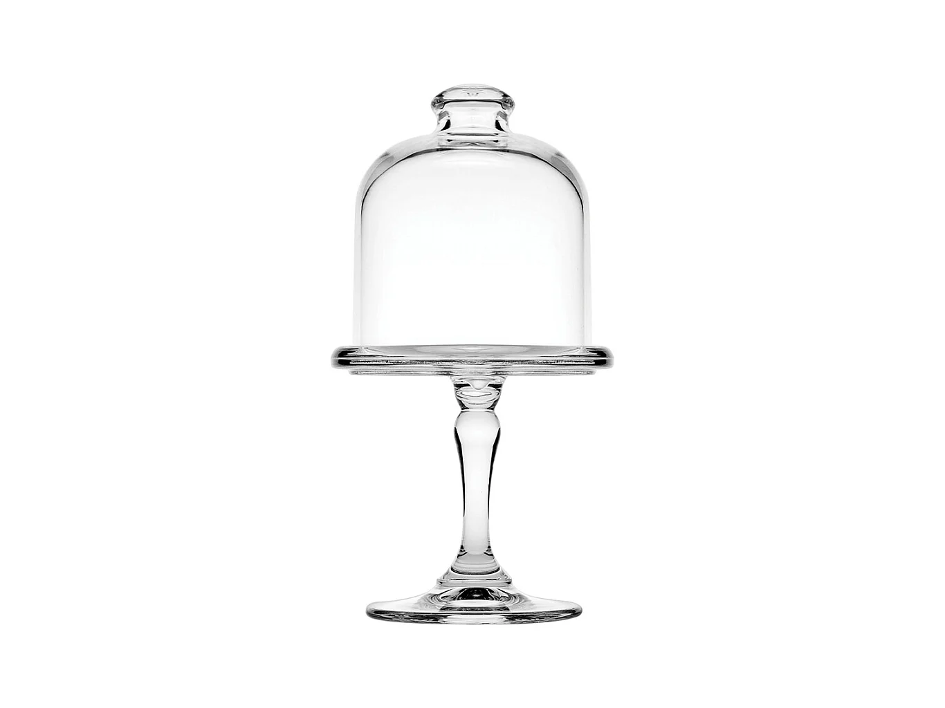 Plat mini à pâtisserie avec cloche 10 cm (lot de 2)