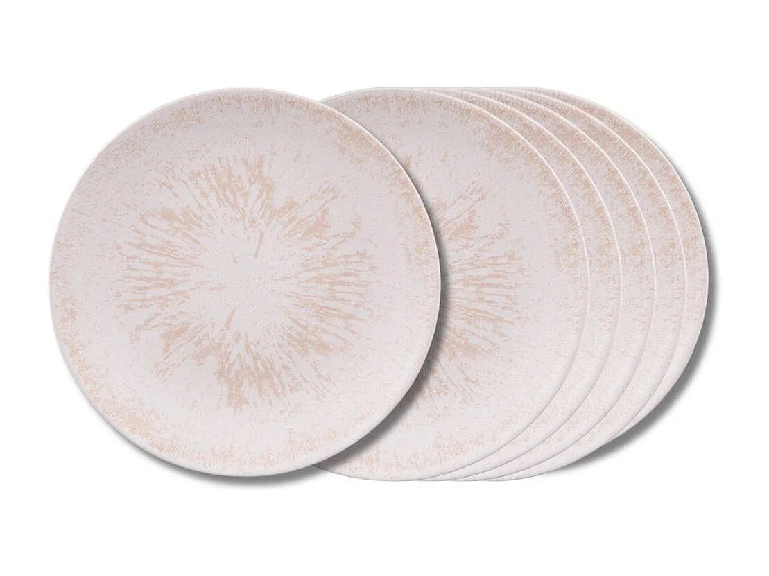 Assiette plate Onyx 27 cm crème (lot de 6)