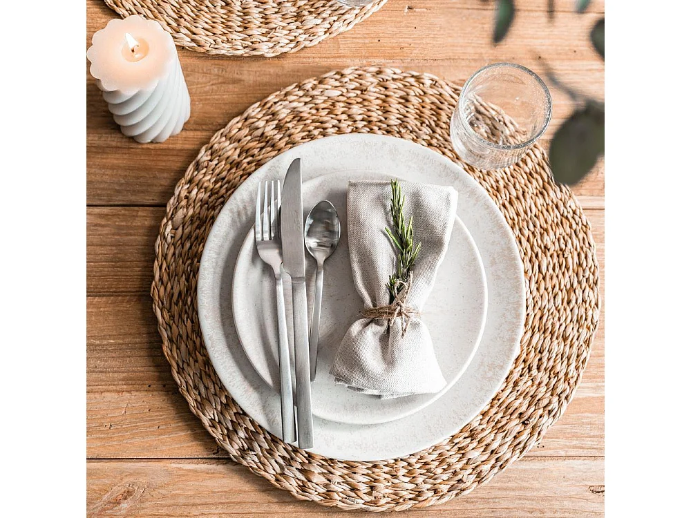 Assiette plate Onyx 27 cm crème (lot de 6)