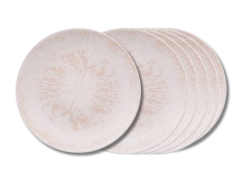 Assiette plate Onyx 27 cm crème (lot de 6)