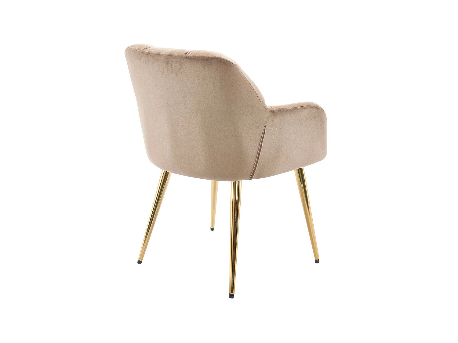 Lot de 6 chaises avec accoudoirs - Velours et métal doré - Beige - PEGA de PASCAL MORABITO