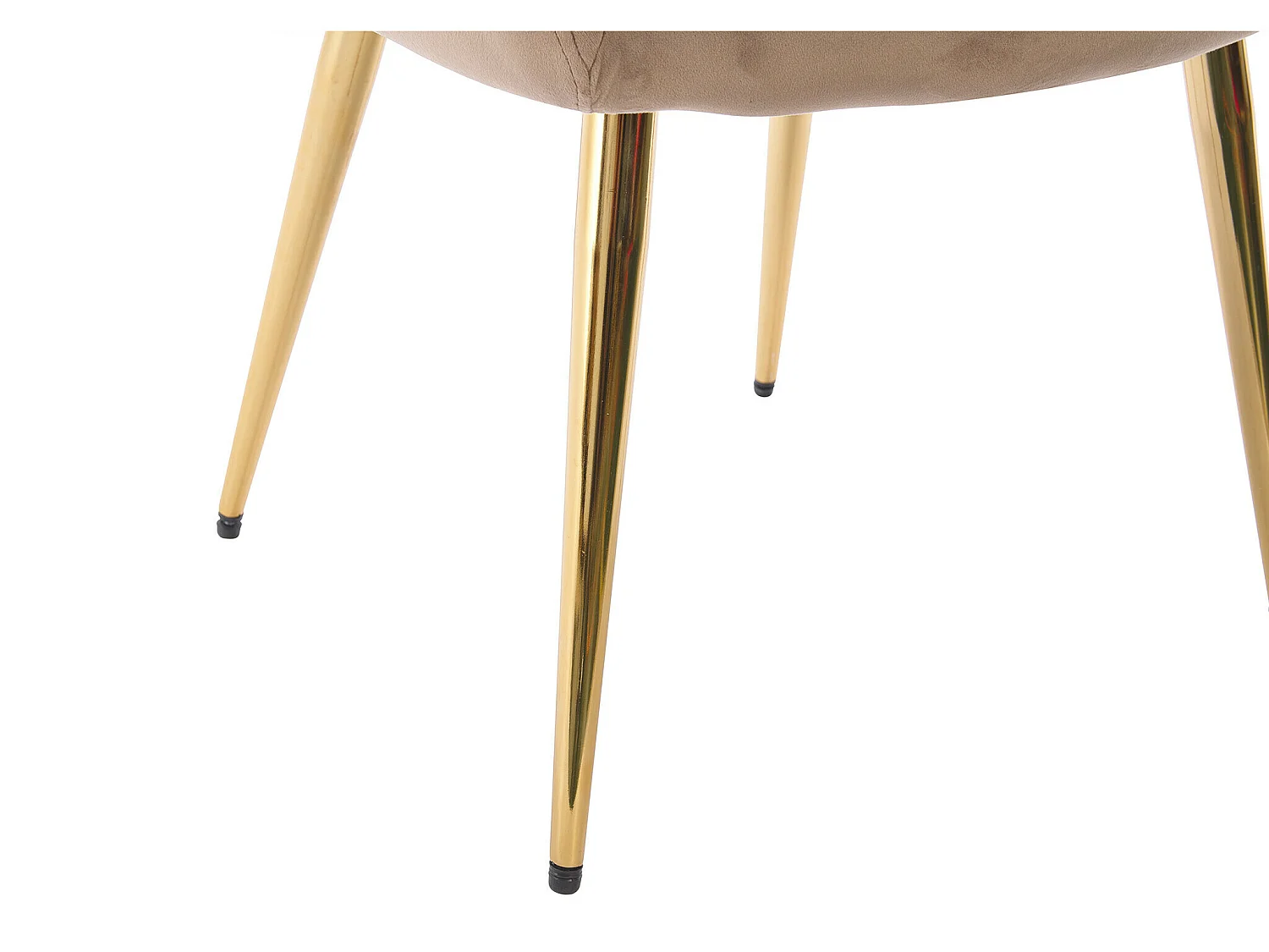 Lot de 6 chaises avec accoudoirs - Velours et métal doré - Beige - PEGA de PASCAL MORABITO