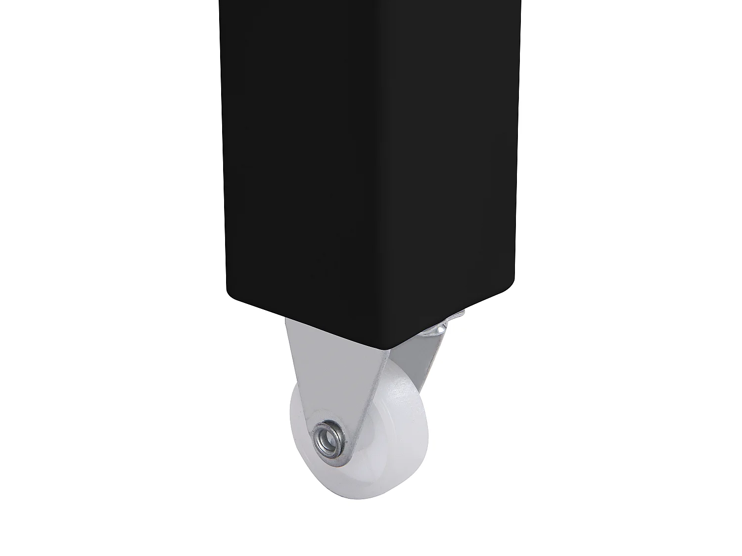 Konsolenschreibtisch ausziehbar mit 2 Schubladen - Schwarz & Marmor-Optik Weiß - LOAVIA