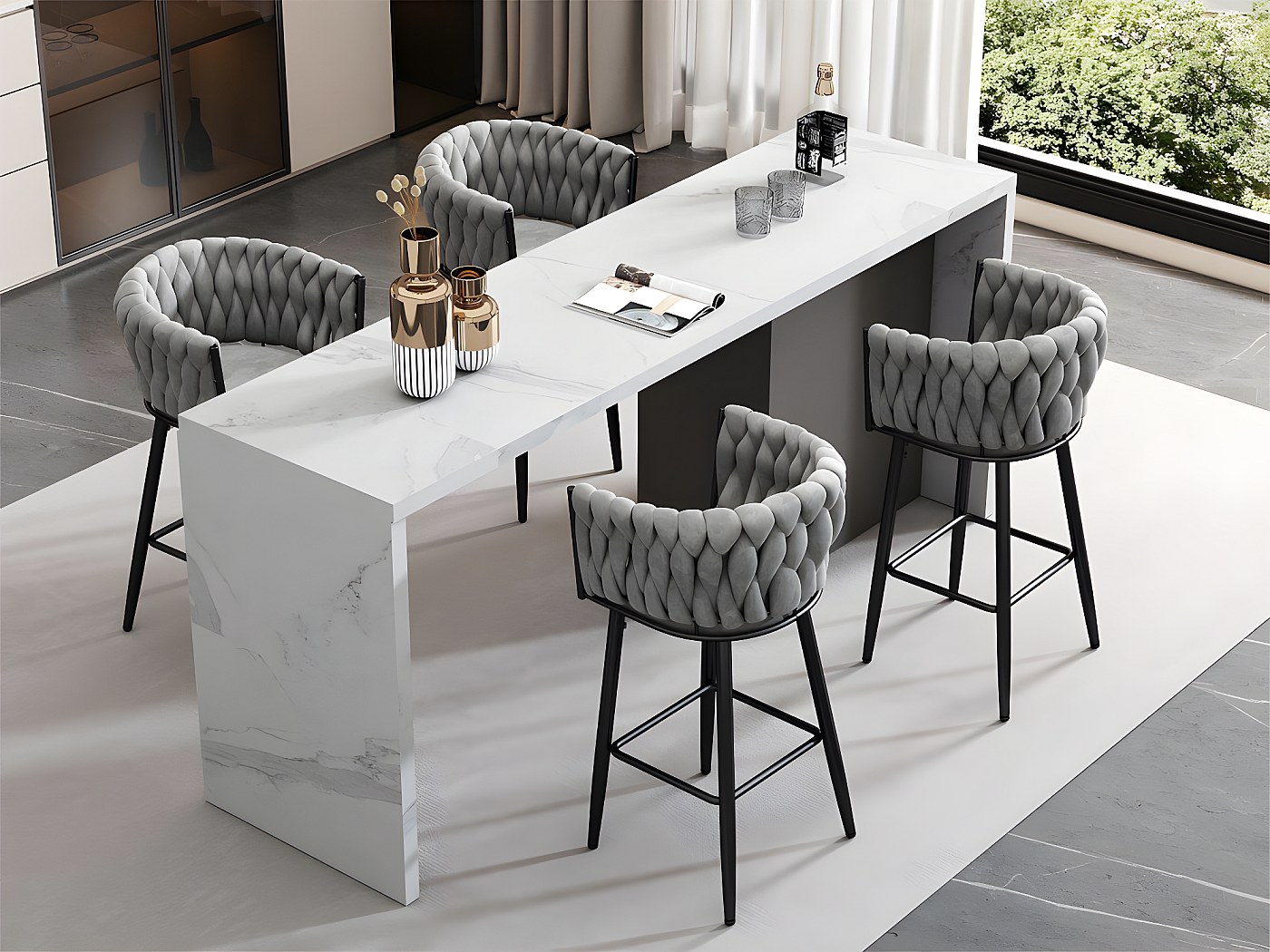 Produktbild von Beliani Set Aus 2 Esszimmerstühlen Orange Polyes