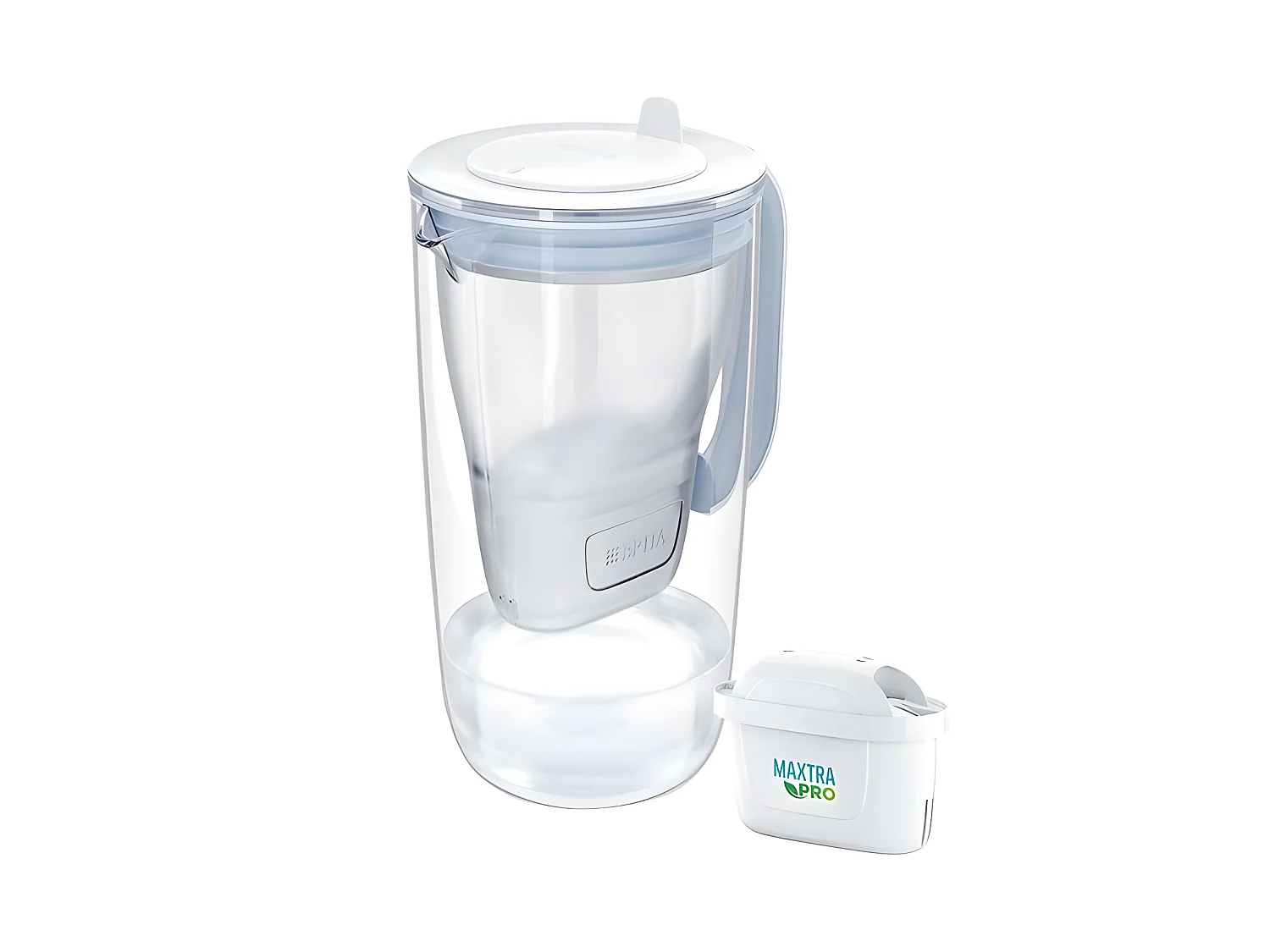 Carafe filtrante en verre 2,5 dont 1,5L d'eau filtrée avec filtre