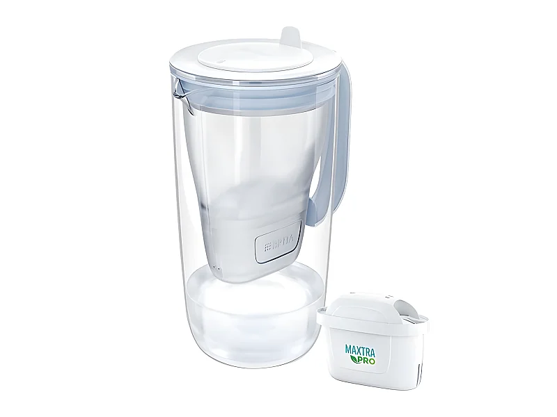 Carafe filtrante en verre 2,5 dont 1,5L d'eau filtrée avec filtre
