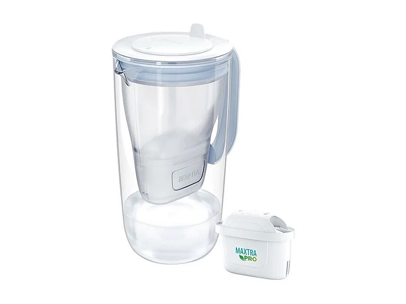 Carafe filtrante en verre 2,5 dont 1,5L d'eau filtrée avec filtre