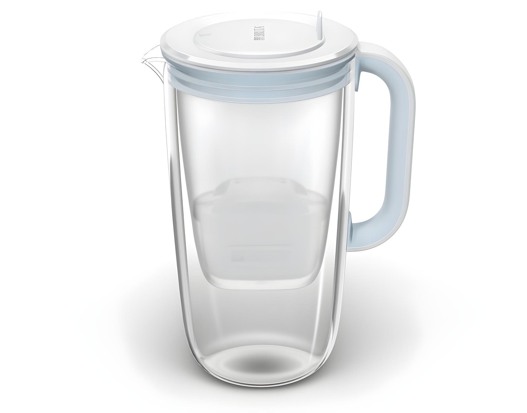 Carafe filtrante en Verres de 2,5 L compatible avec les cartouches filtrantes  Brita