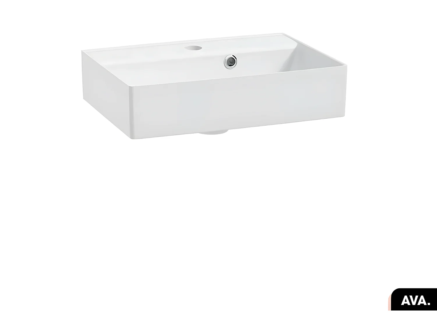 Vasque à encastrer avec siphon OFFERT | AVA | Blanc | 48 × 10 × 31