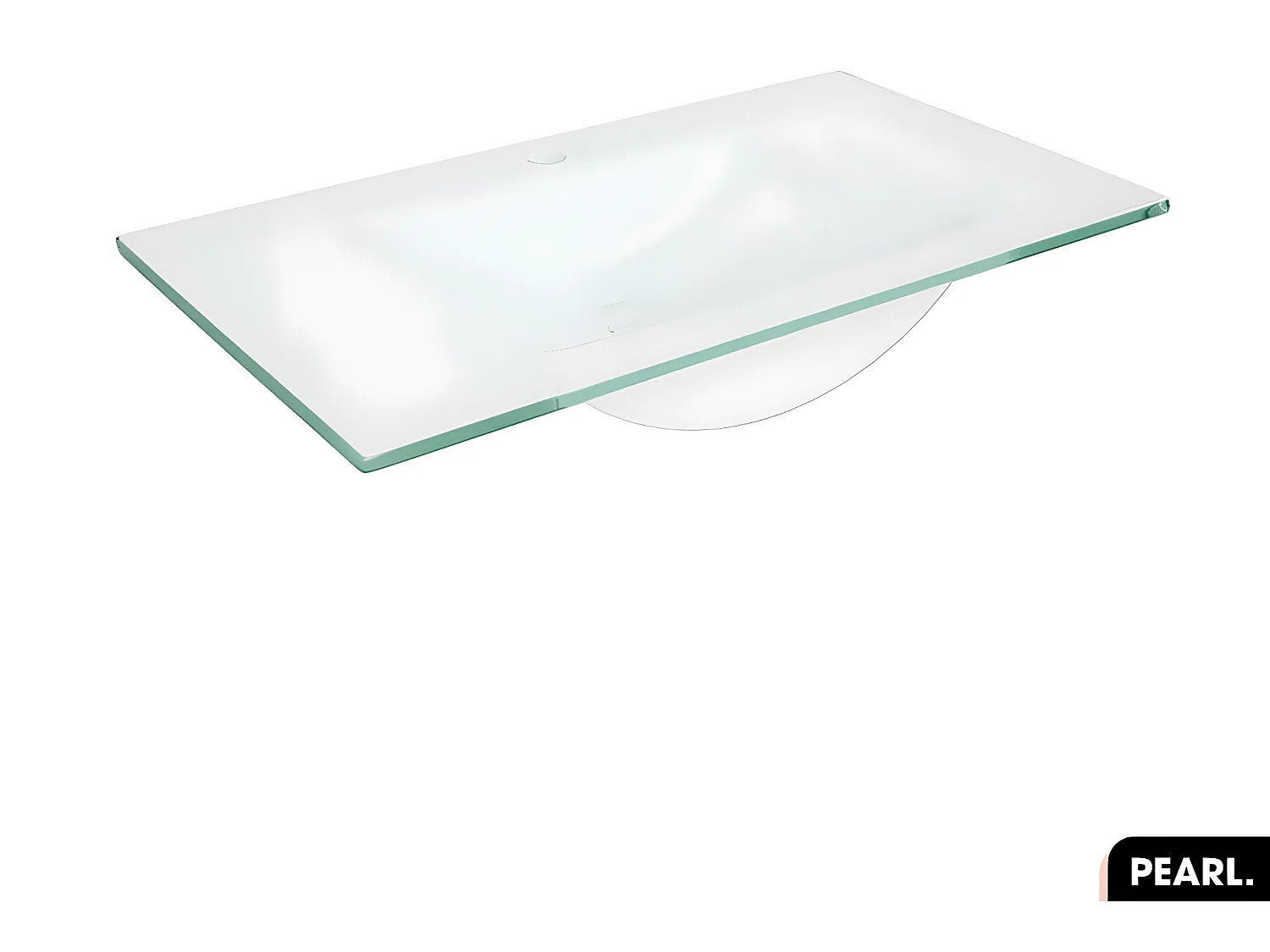 Vasque à encastrer avec siphon OFFERT | PEARL | En Verre | 81 × 2 × 46