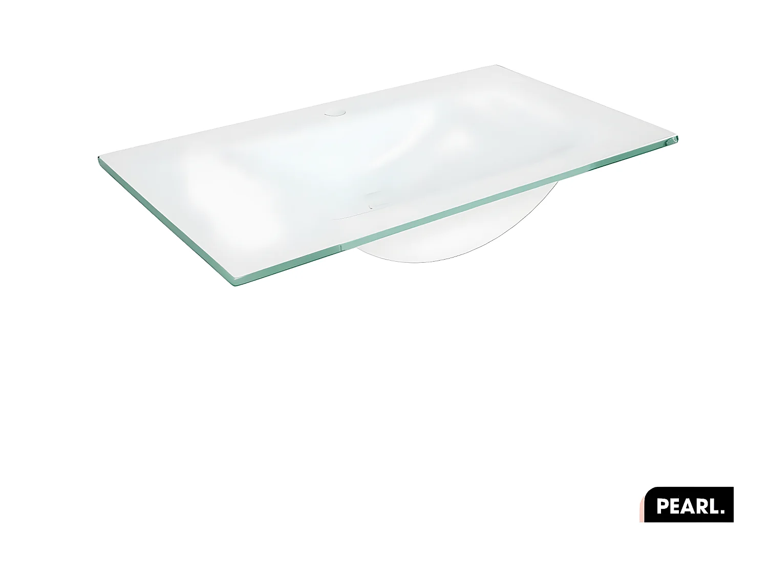 Vasque à encastrer avec siphon OFFERT | PEARL | En Verre | 81 × 2 × 46