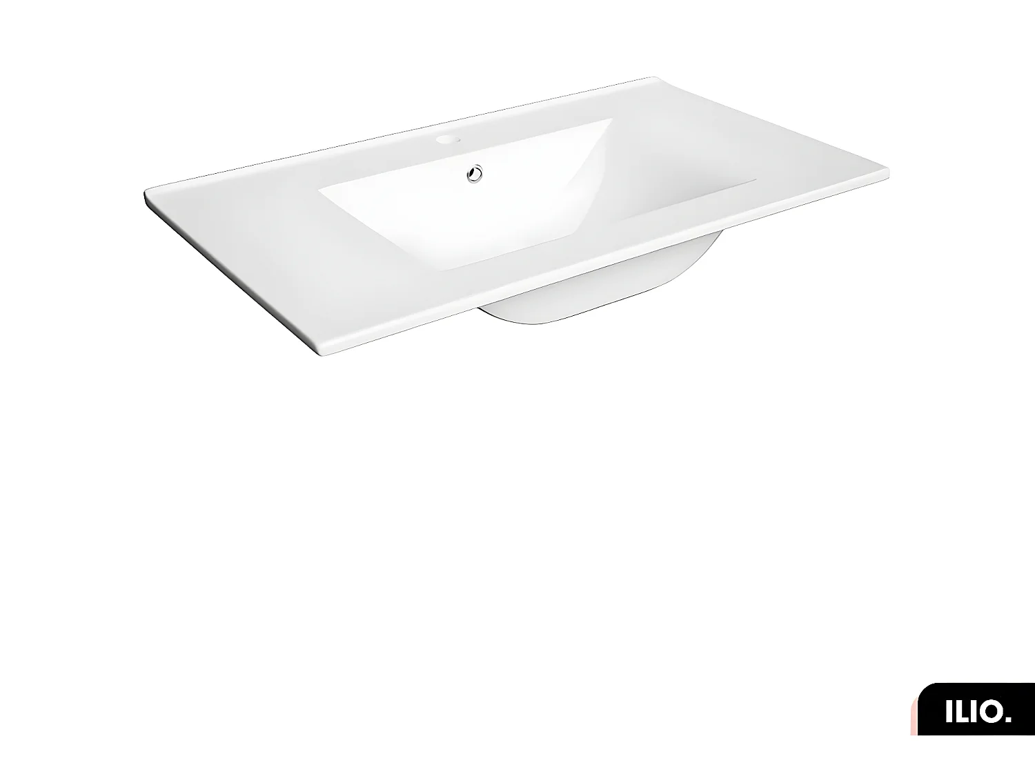 Vasque à encastrer avec siphon OFFERT | ILIO | Blanc | 80 × 2 × 46