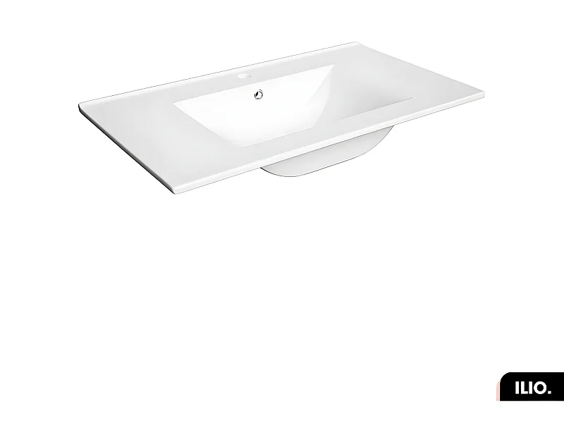 Vasque à encastrer avec siphon OFFERT | ILIO | Blanc | 80 × 2 × 46