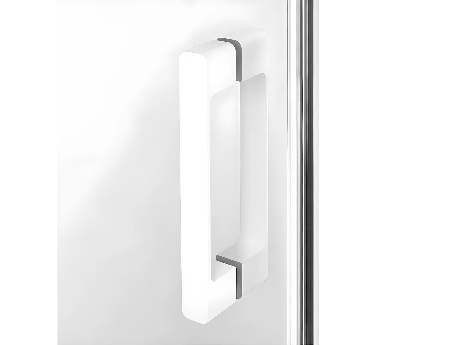 Porte de douche 120 cm  coulissante blanche droite 2 volets MARTINIQUE WHITE