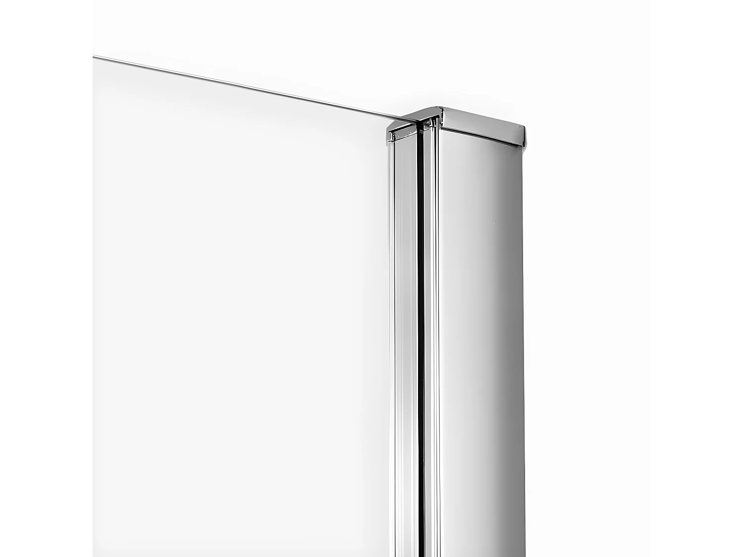 Porte de douche coulissante chromé droite 4 volets  IBIZA CHROME,Largeur:  170 cm