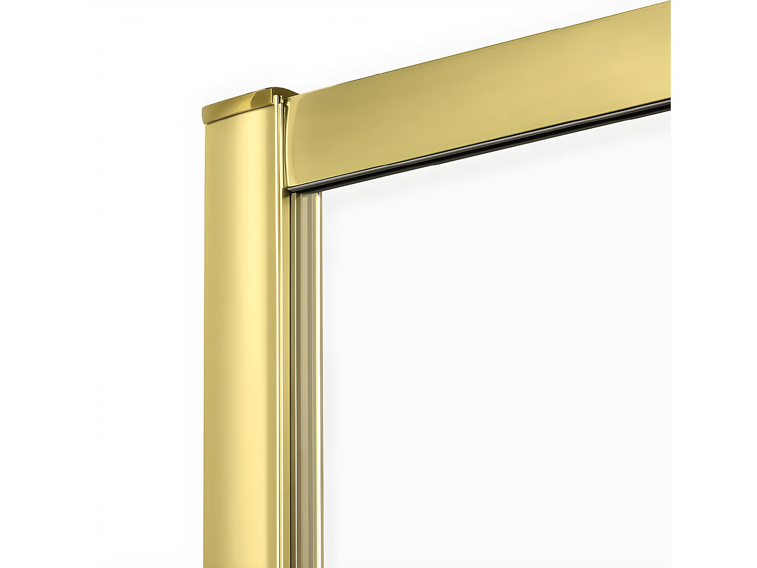 Porte de douche doré 200 cm, coulissante, 4 volets  KAPRI GOLD